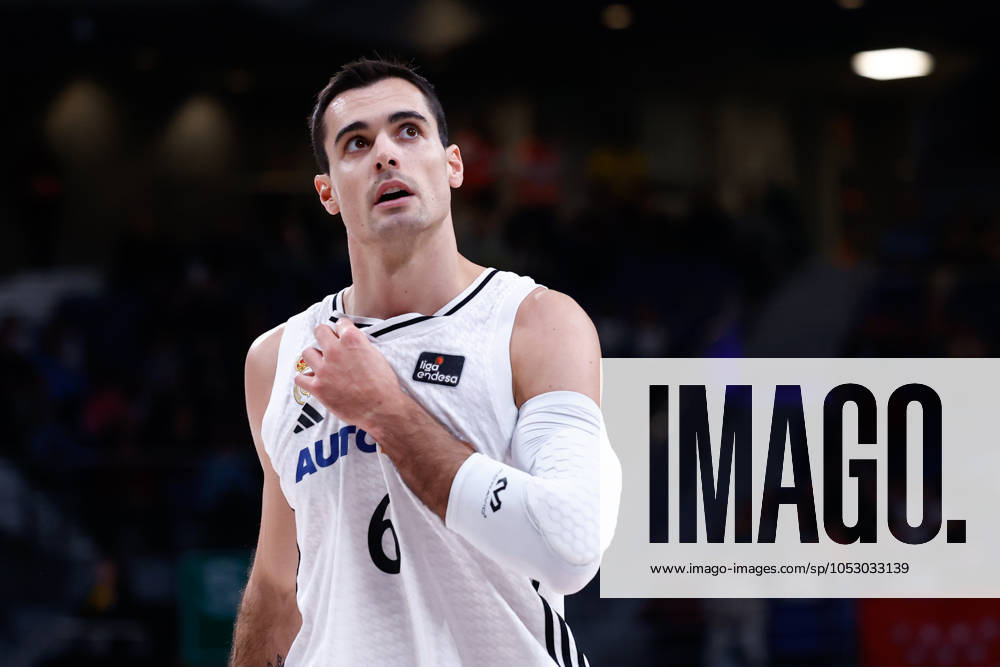 Alberto Abalde Diaz of Real Madrid looks on during the Spanish League, Liga ACB Endesa, basketball match played between Real Madrid and BAXI Manresa at WiZink Center on October 27, 2024, in Madrid, Spain. Madrid SPAIN - ZUMAa181 20241027_zaa_a181_022