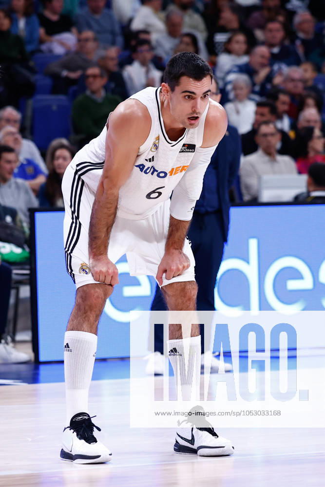Alberto Abalde Diaz of Real Madrid looks on during the Spanish League, Liga ACB Endesa, basketball match played between Real Madrid and BAXI Manresa at WiZink Center on October 27, 2024, in Madrid, Spain. Madrid SPAIN - ZUMAa181 20241027_zaa_a181_031