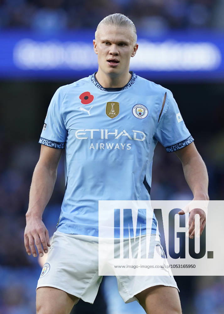 Manchester, England, 26th October 2024. Erling Haaland of Manchester City during the Premier League match at the Etihad Stadium, Manchester. Picture credit should read: Andrew Yates Sportimage . SPI-3411-0097