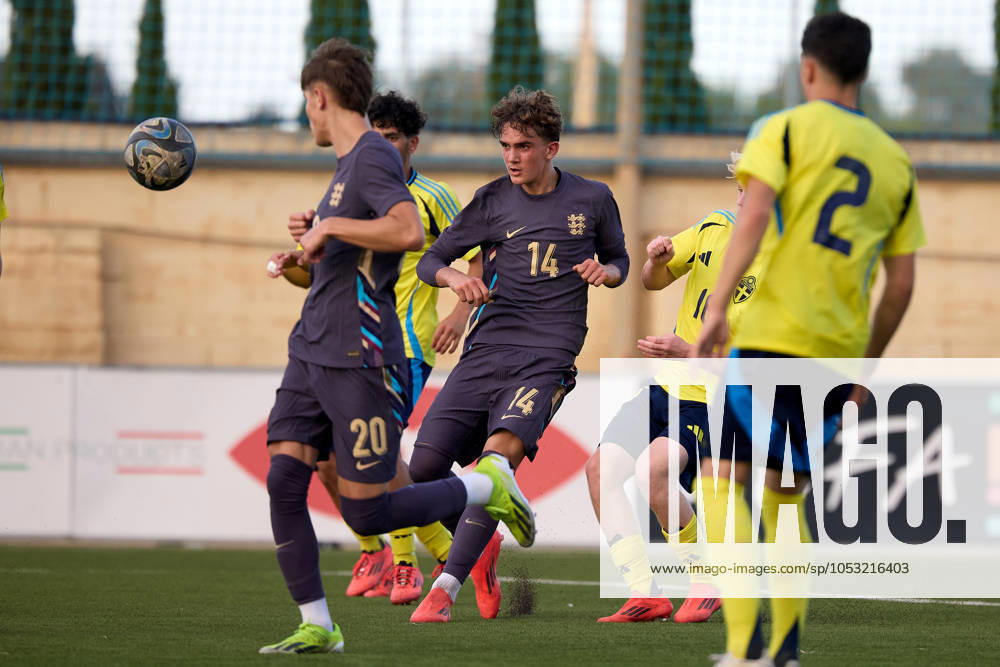 Max Dowman of England is in action during the UEFA European Under-17 Championship 2025 Group 1 qualifying soccer match between Sweden and England at the Centenary Stadium, Ta Qali, Malta on October 30, 2024. Sweden v England Under-17 Championship UEFA Qualifying 2025 UEFA_U17_QLFY_25
