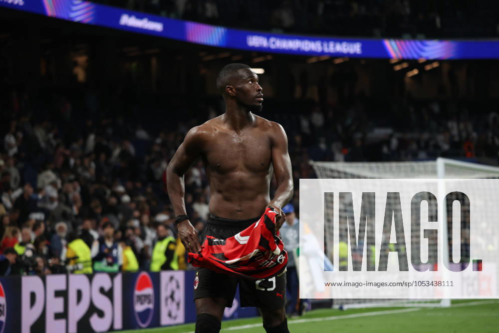 Real Madrid AC Milan UCL in Madrid, Spain - 05 Nov 2024 AC Milan player Youssouf Fofana in action during tonight s match at the Santiago Bernabeu stadium. Real Madrid lost tonight by 1-3 against AC Milan in the UEFA Champions League in a match played at the Santiago Bernabeu stadium in Madrid. Madrid Spain