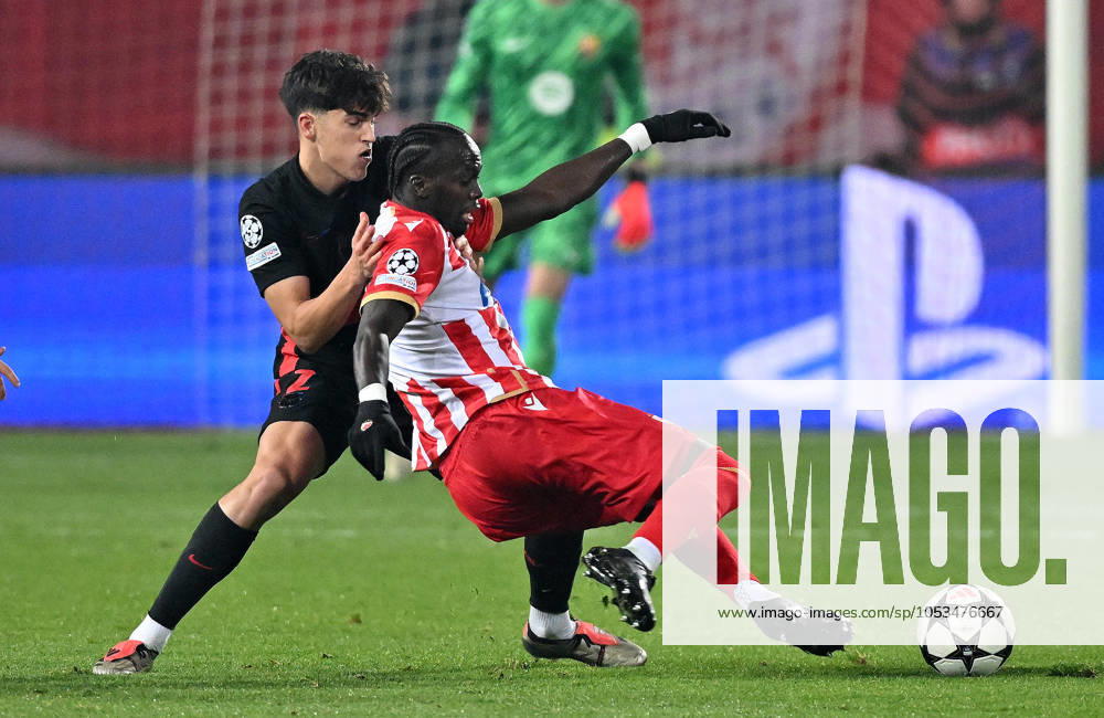 CRVENA ZVEZDA vs BARCELONA PAU CUBARSI, football player of Barcelona at the Champions League match against Crvena zvezda, at Stadium Rajko Mitic. Belgrade, 06.11.2024. photo: MN Press photo FOOTBALL, UEFA, CHAMPIONS LEAGUE, BARCELONA, RED STAR, CRVENA ZVEZDA Belgrade Stadium Rajko Mitic Serbia