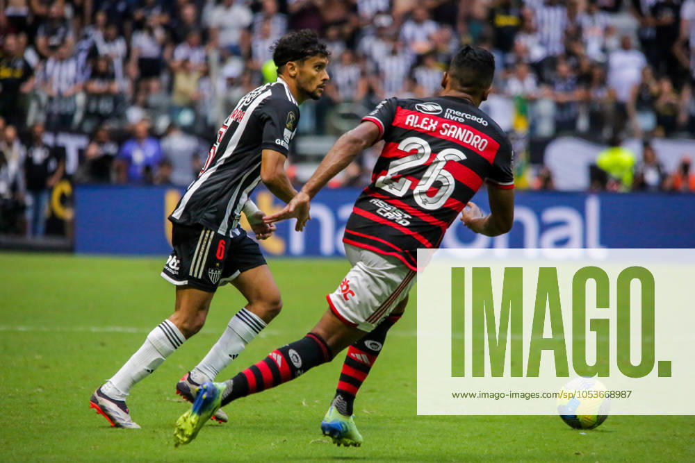 Atlético MG x Flamengo BELO HORIZONTE, MG - 10.11.2024: ATLÉTICO MG X FLAMENGO - Gustavo Scarpa& 39;s shot in the match between Atlético-MG and Flamengo, the second game of the 2024 Copa do Brasil Final, this Sunday (10), at 4 pm (Brasília time), at Arena MRV, in Belo Horizonte. Photo Allan Calisto Fotoarena. (Photo: Allan Calisto Fotoarena) x2649645x AllanxCalisto