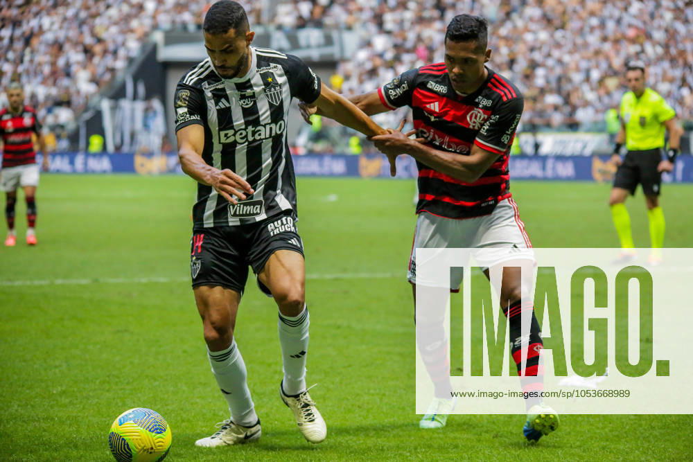 Atlético MG x Flamengo BELO HORIZONTE, MG - 10.11.2024: ATLÉTICO MG X FLAMENGO - Alan Kardec& 39;s shot in the match between Atlético-MG and Flamengo, the second game of the 2024 Copa do Brasil Final, this Sunday (10), at 4 pm (Brasília time), at Arena MRV, in Belo Horizonte. Photo Allan Calisto Fotoarena. (Photo: Allan Calisto Fotoarena) x2649646x AllanxCalisto