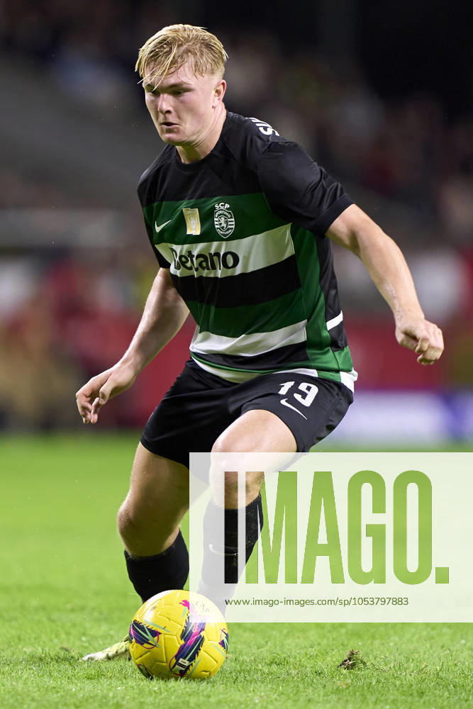 Sporting Clube de Braga v Sporting Clube de Portugal - Liga Portugal Betclic Conrad Harder of Sporting CP is in action during the Liga Portugal Betclic match between SC Braga and Sporting CP at Estadio Municipal de Braga in Braga, Portugal, on November 10, 2024. Braga, Portugal Portugal