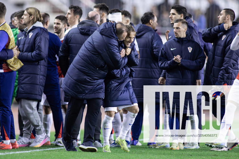 Nations League - League A, Group A1 - Croatia vs Portugal 1:1. Luka Modric celebrate that Croatia is in quarter-finals. Soccer 2024: Croatia 1:1 Portugal - ZUMALEAG 20241118_mda_p210_370
