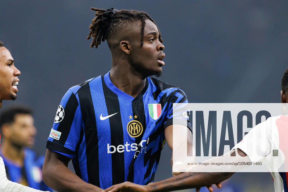 Yann Bisseck seen during UEFA Champions League game between teams of Internazionale Milano and Arsenal FC (Maciej Rogowski) Milan San Siro Italy