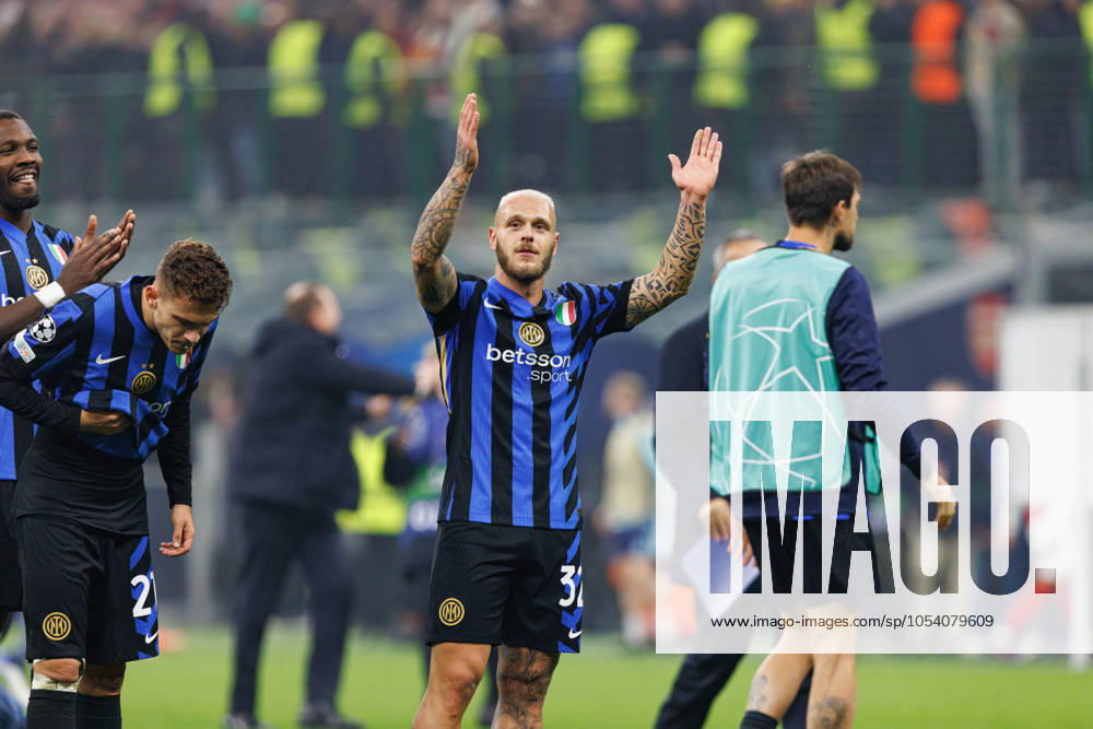 Federico Dimarco seen during UEFA Champions League game between teams of Internazionale Milano and Arsenal FC (Maciej Rogowski) Milan San Siro Italy