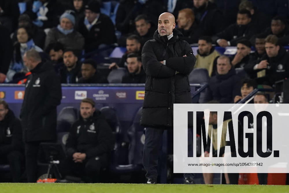 Manchester, England, 26th November 2024. Pep Guardiola, head coach of Manchester City during the UEFA Champions League match at the Etihad Stadium, Manchester. Picture credit should read: Andrew Yates Sportimage . SPI-3484-0072