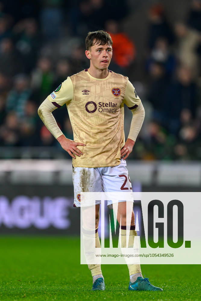 Cercle Brugge v Heart of Midlothian Europa Conference League 28 11 2024. Matchday 4 of 6 James Penrice of Hearts looks dejected after the Europa Conference League match between Cercle Brugge and Heart of Midlothian at the Jan Breydel Stadion, Brugge, Belguim on 28 November 2024. Editorial use only ,