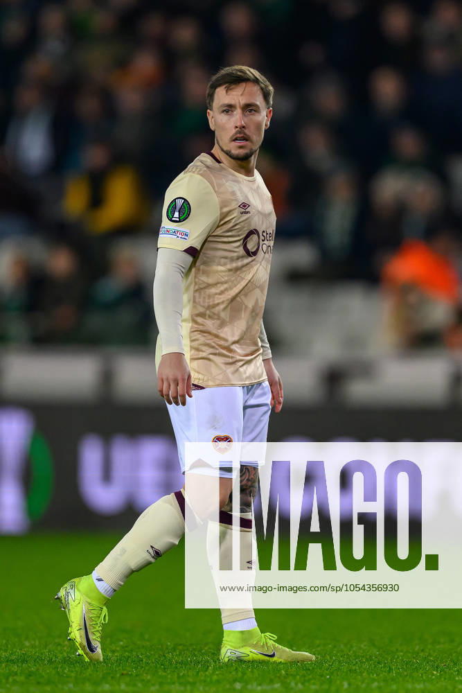 Cercle Brugge v Heart of Midlothian Europa Conference League 28 11 2024. Matchday 4 of 6 Barrie McKay of Hearts during the Europa Conference League match between Cercle Brugge and Heart of Midlothian at the Jan Breydel Stadion, Brugge, Belguim on 28 November 2024. Editorial use only ,