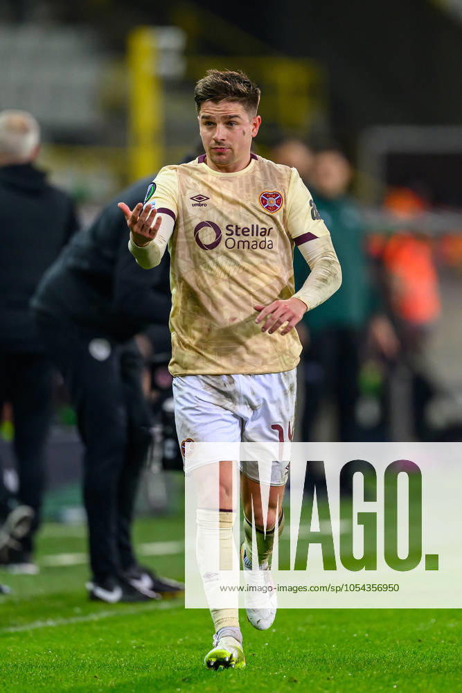 Cercle Brugge v Heart of Midlothian Europa Conference League 28 11 2024. Matchday 4 of 6 Cammy Devlin of Hearts during the Europa Conference League match between Cercle Brugge and Heart of Midlothian at the Jan Breydel Stadion, Brugge, Belguim on 28 November 2024. Editorial use only ,