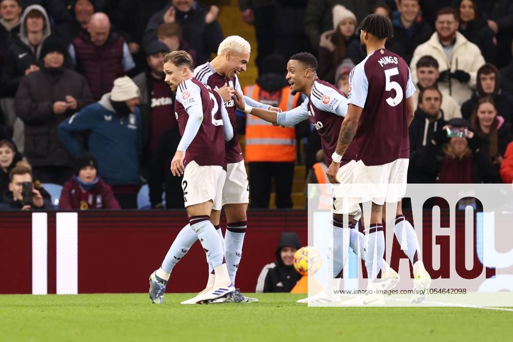 Morgan Rogers of Aston Villa scores a goal and celebrates 1-0 Aston Villa v Brentford, Premier League, Football, Villa Park, Birmingham, UK - 04 Dec 2024