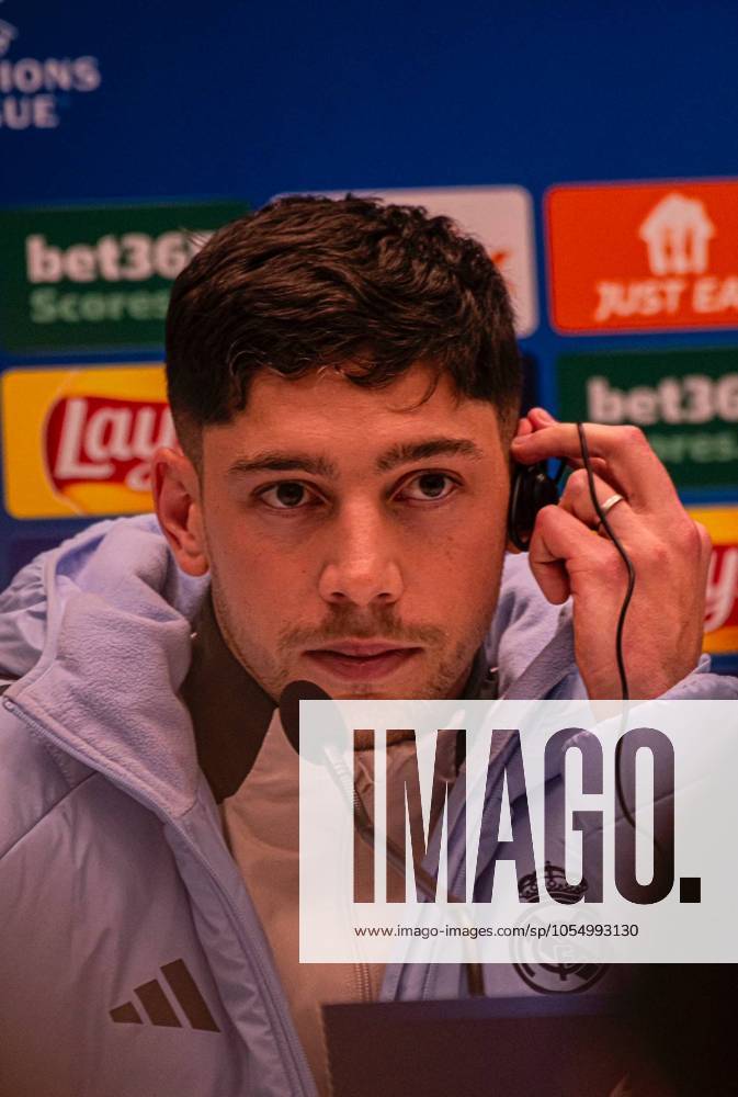 Real Madrid s Federico Valverde during press conference, PK, Pressekonferenz on the eve of the UEFA Champions League soccer match between Atalanta BC and Real Madrid CF at Bergamo Stadium in Bergamo, Italy, 9 December 2024 Cordon Press