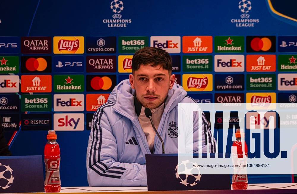 Real Madrid s Federico Valverde during press conference, PK, Pressekonferenz on the eve of the UEFA Champions League soccer match between Atalanta BC and Real Madrid CF at Bergamo Stadium in Bergamo, Italy, 9 December 2024 Cordon Press