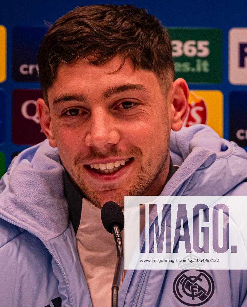 Real Madrid s Federico Valverde during press conference, PK, Pressekonferenz on the eve of the UEFA Champions League soccer match between Atalanta BC and Real Madrid CF at Bergamo Stadium in Bergamo, Italy, 9 December 2024 Cordon Press