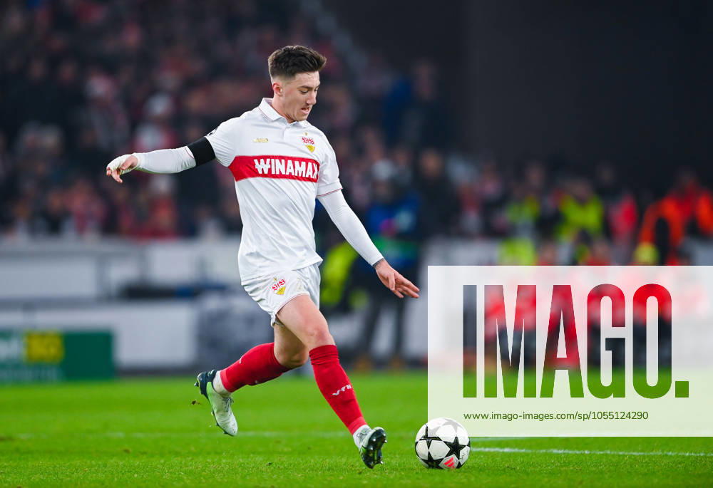 Angelo Stiller (VfB Stuttgart) controls the ball during the UEFA Champions League 2024 25 League Phase MD6 match between VfB Stuttgart and BSC Young Boys at MHPArena on December 11, 2024 in Stuttgart, Germany. (Photo by Silas Schueller DeFodi Images) Defodi-738_738_VFBYBB_20241211_348