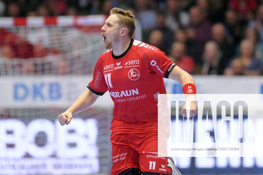 Jubel bei Dimitri Ignatow (MT Melsungen 11) , GER, MT Melsungen - HSV Hamburg, Handball, 1. Bundesliga, 14. Spieltag, Saison 2024 2025, 11.12.2024, GER, MT Melsungen - HSV Hamburg, Handball, 1. Bundesliga, 14. Spieltag, Saison 2024 2025, 11.12.2024 Kassel