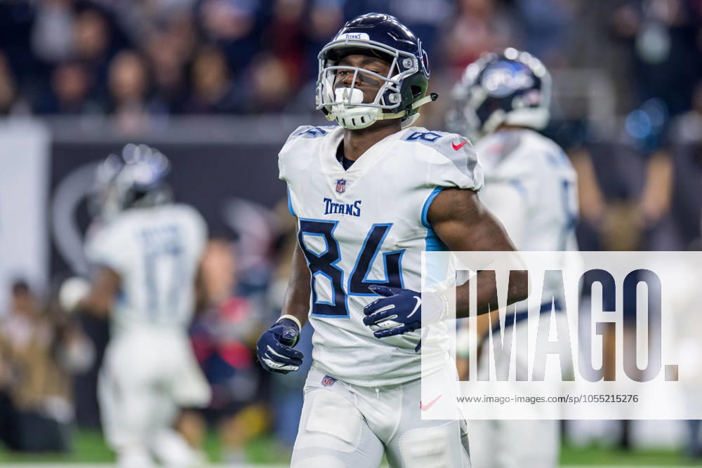 NFL, American Football Herren, USA 2018: Titans vs Texans NOV 26 November 26, 2018: Tennessee Titans wide receiver Corey Davis (84) during the 4th quarter of an NFL football game between the Tennessee Titans and the Houston Texans at NRG Stadium in Houston, TX. The Texans won the game 34 to 17...Trask Smith CSM Houston TX U.S.