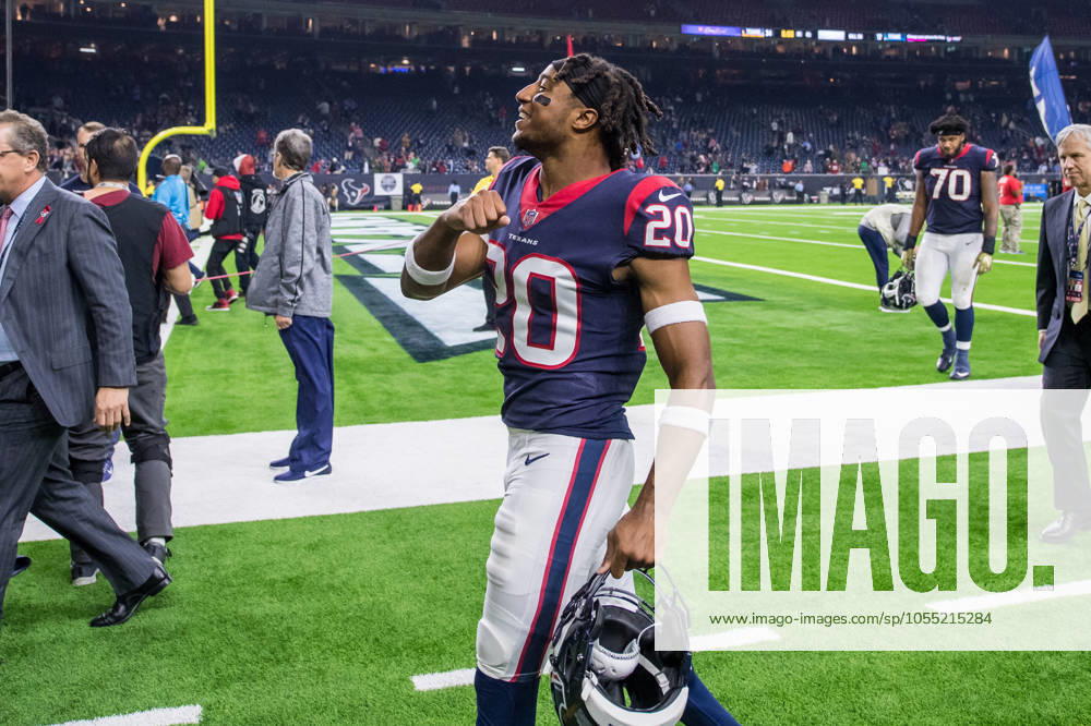NFL, American Football Herren, USA 2018: Titans vs Texans NOV 26 November 26, 2018: Houston Texans strong safety Justin Reid (20) leaves the field after an NFL football game between the Tennessee Titans and the Houston Texans at NRG Stadium in Houston, TX. The Texans won the game 34 to 17...Trask Smith CSM Houston TX U.S.