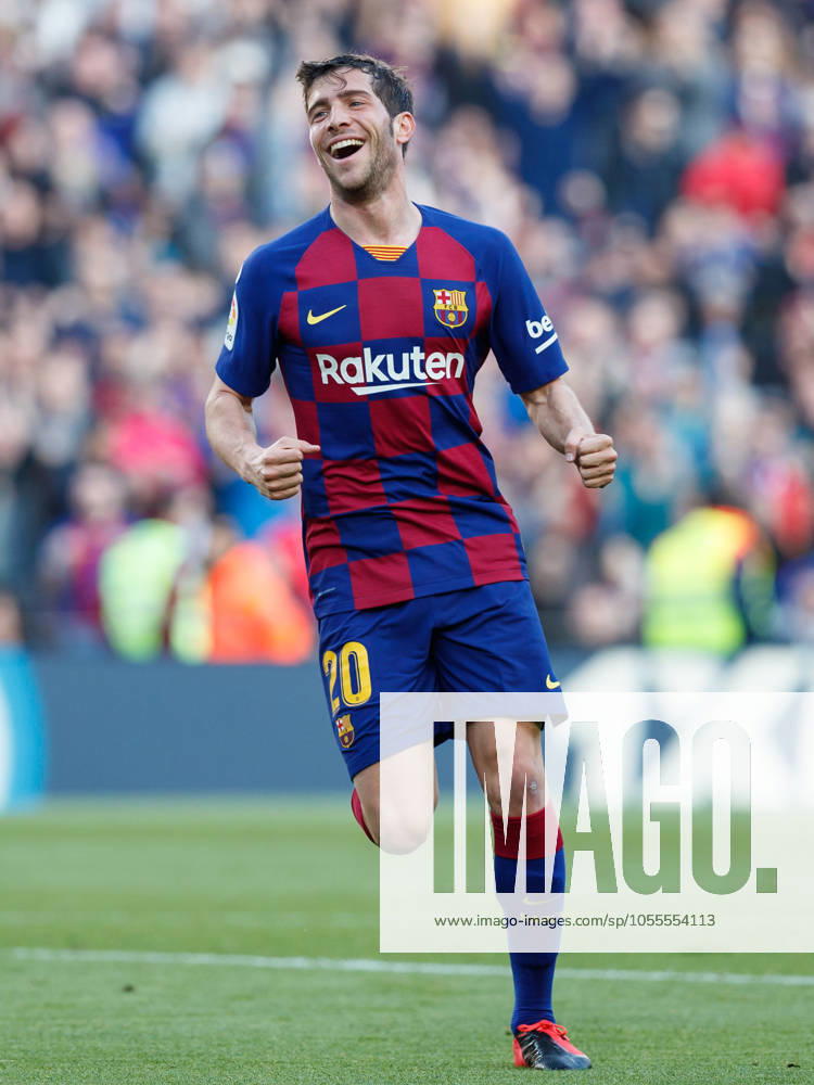 FC Barcelona, Barca v Getafe CF - La Liga Sergi Roberto of FC Barcelona celebrates a goal during the Liga match between FC Barcelona and Getafe CF at Camp Nou on February 15, 2020 in Barcelona, Spain. (Photo by DAX ESPA-Images) Barcelona Barcelona USA