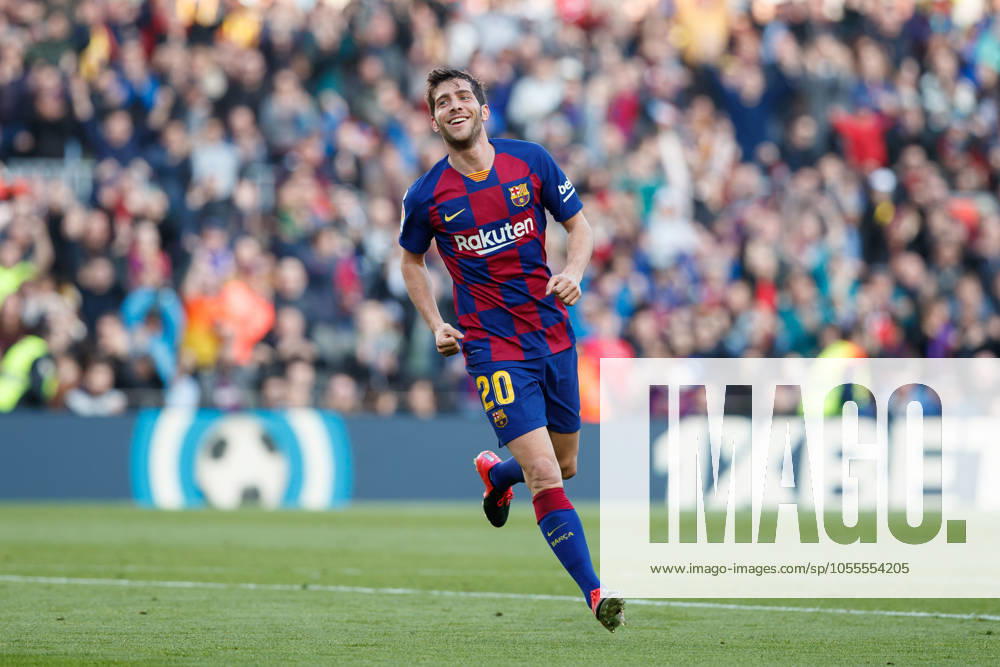 FC Barcelona, Barca v Getafe CF - La Liga Sergi Roberto of FC Barcelona celebrates a goal during the Liga match between FC Barcelona and Getafe CF at Camp Nou on February 15, 2020 in Barcelona, Spain. (Photo by DAX ESPA-Images) Barcelona Barcelona USA
