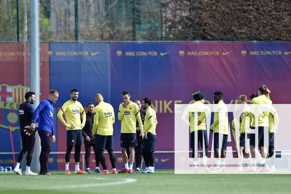 FC Barcelona, Barca Training Session and Press Comference BARCELONA, SPAIN - MARCH 06: Players of FC Barcelona during the training session at Ciutat Esportiva Joan Gamper on March 06, 2020 in Barcelona, Spain. (Photo by DAX ESPA-Images) Sant Joan Despo Barcelona USA