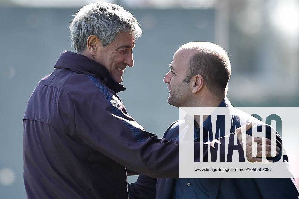 FC Barcelona, Barca Training Session and Press Comference BARCELONA, SPAIN - MARCH 06: Quique Setien and Xavier Vilajoana of FC Barcelona during the training session at Ciutat Esportiva Joan Gamper on March 06, 2020 in Barcelona, Spain. (Photo by DAX ESPA-Images) Sant Joan Despo Barcelona USA