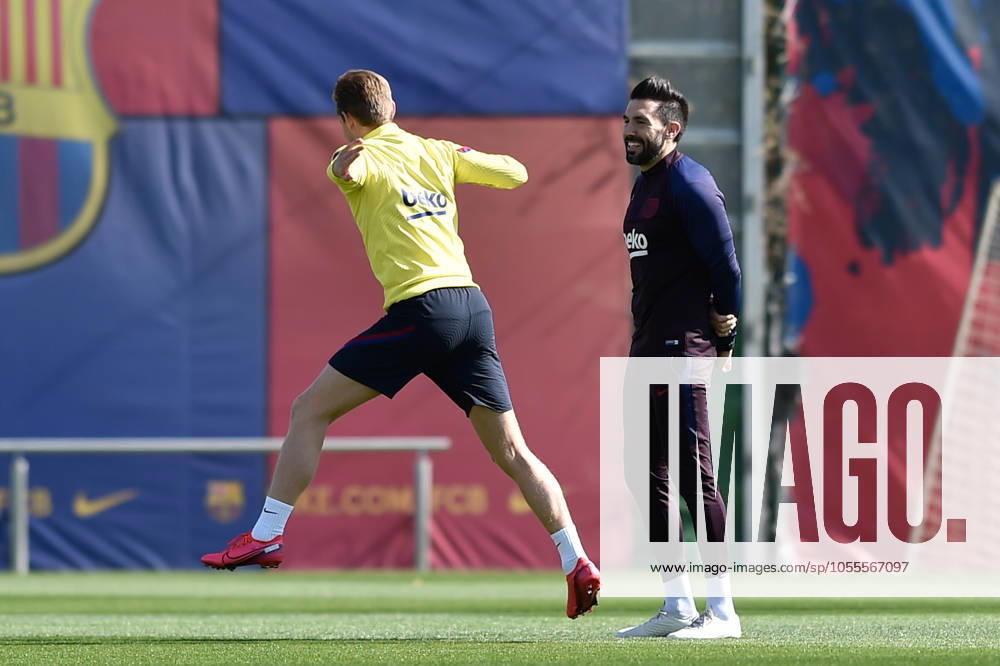 FC Barcelona, Barca Training Session and Press Comference BARCELONA, SPAIN - MARCH 06: Ivan Rakitic and Eder Sarabia of FC Barcelona during the training session at Ciutat Esportiva Joan Gamper on March 06, 2020 in Barcelona, Spain. (Photo by DAX ESPA-Images) Sant Joan Despo Barcelona USA