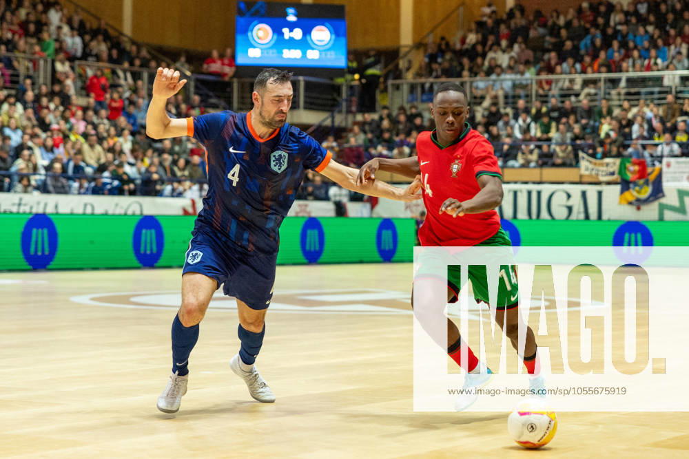 KUTCHY player from Portugal seen on action during the UEFA Futsal Euro 2026 Qualifying match between Portugal and Netherlands at Pavilhao Municipal da Povoa de Varzim 18, 2024 in Povoa de Varzim, Portugal. Final Score Portugal 4 - 2 Netherlands Povoa De Varzim Portugal - ZUMAl192 20241218_zsp_l192_010