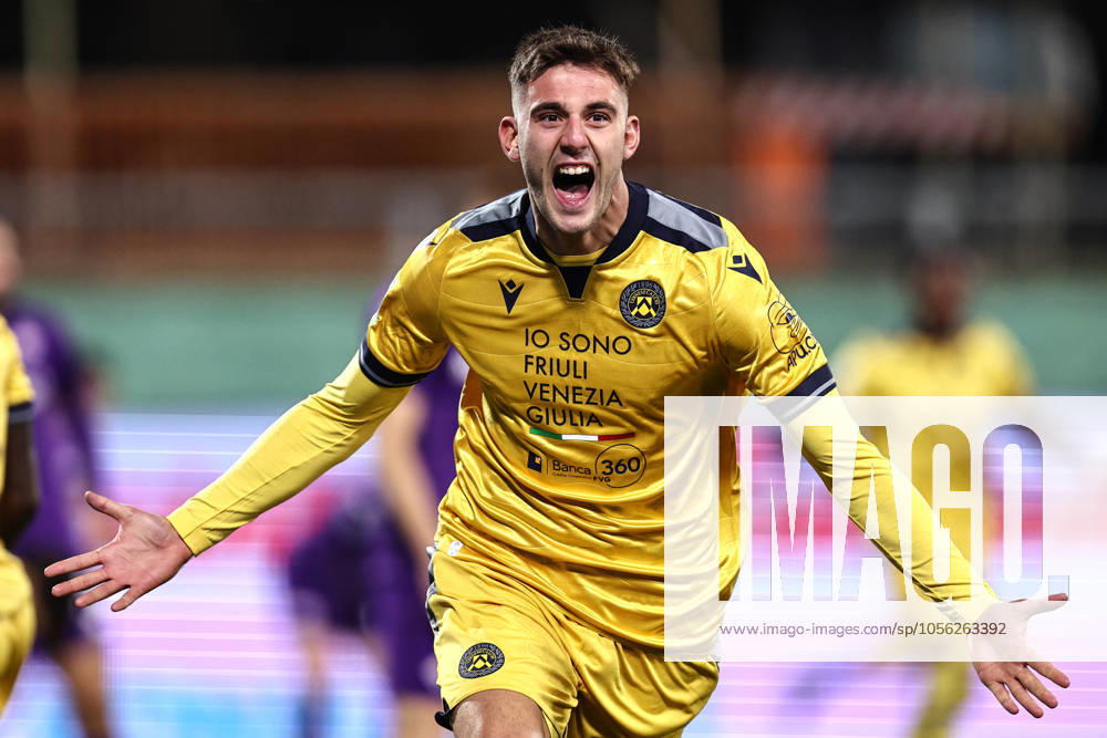 Firenze 23 12 2024 - campionato di calcio serie A Fiorentina-Udinese foto Image nella foto: esultanza gol Lorenzo Lucca
