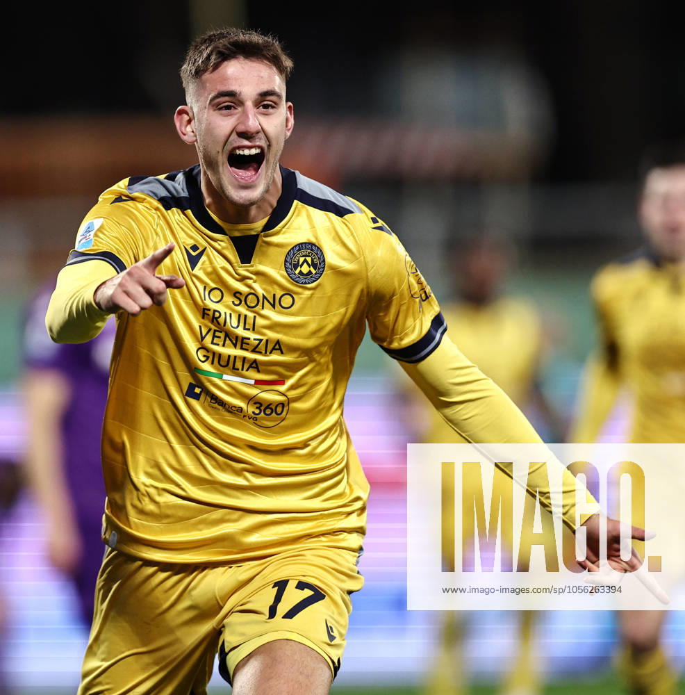 Firenze 23 12 2024 - campionato di calcio serie A Fiorentina-Udinese foto Image nella foto: esultanza gol Lorenzo Lucca