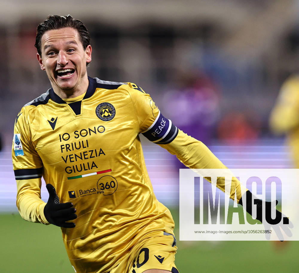 Firenze 23 12 2024 - campionato di calcio serie A Fiorentina-Udinese foto Image nella foto: esultanza gol Florian Thauvin