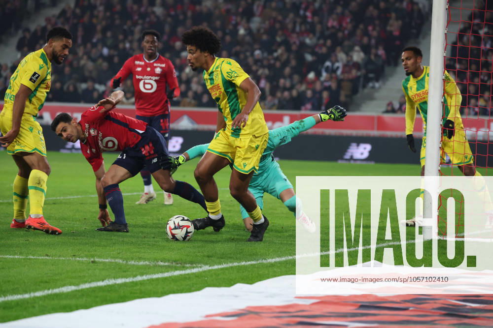 Nathan ZEZE (FC Nantes) lors du match LOSC Lille vs FC Nantes, Ligue 1, Decathlon Arena stade Pierre Mauroy, le 4 janvier 2025
