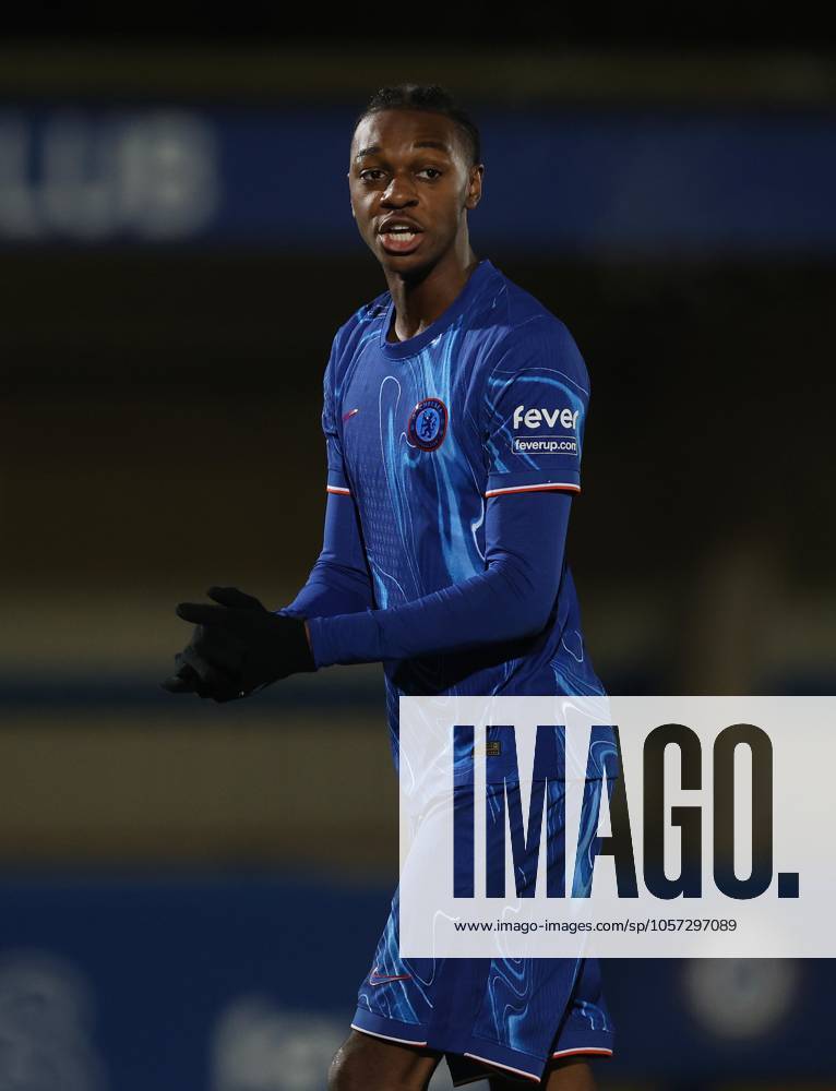 - Chelsea U21, U 21 v Sporting CP U21, Premier League International Cup, Kingsmeadow Stadium, London, UK - 7th January 2025. Daniel Weir Crystal Pix Kaiden Wilson of Chelsea U21. - Chelsea U21 v Sporting CP U21, Premier League International Cup, Kingsmeadow Stadium, London, UK - 7th January 2025. Daniel Weir Crystal Pix London Kingsmeadow Stadium UK