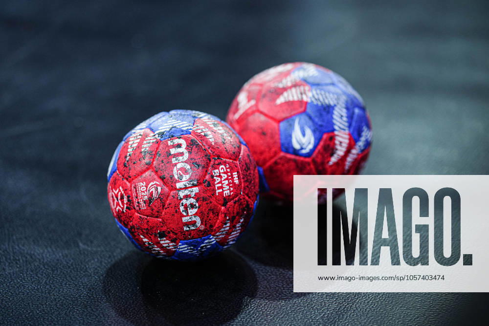Molten Spielball, Themenfoto, Themenbild, Symbolfoto, Symbolbild, Stockfoto GER, Deutschland vs. Brasilien, Handball, Testspiel, Saison 2024 2025, 09.01.2025 GER, Deutschland vs. Brasilien, Handball, Testspiel, Saison 2024 2025, 09.01.2025 Flensburg