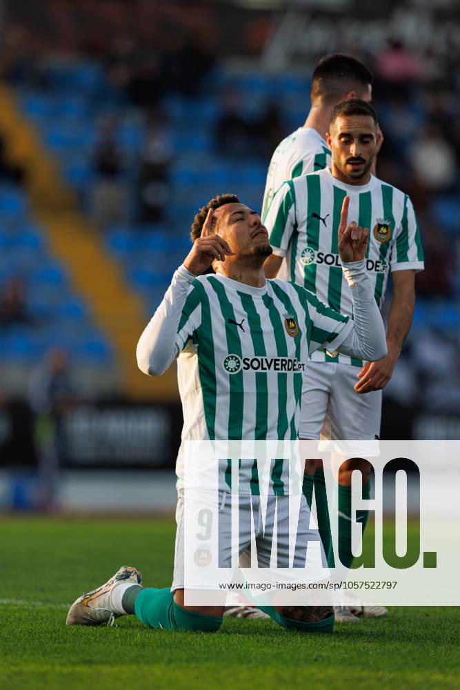 Clayton seen in action celebrating after scoring goal during Taca De Portugal game between teams of Casa Pia AC and Rio Ave FC at Estadio Municipal Rio Maior (Maciej Rogowski) Rio Maior Estadio Municipal Rio Maior Portugal