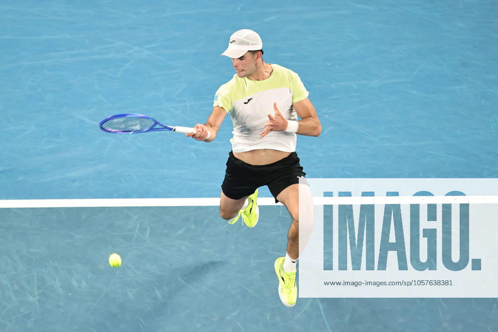 Jaime Faria, POR, during second round of 2025 Australian Open in Melbourne, 15 01 2025; -