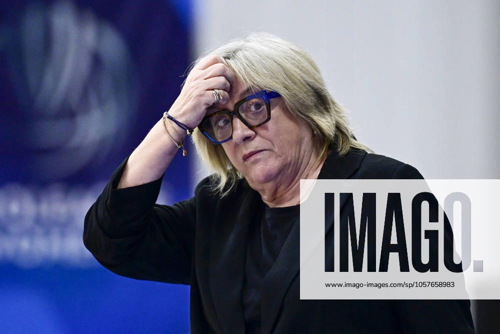 Natalia Hejkova, coach of USK Prague in action during the Women s European Basketball League 4th round group F game: USK Prague vs Fenerbahce Istanbul in Prague, Czech Republic, January 15, 2025. (CTKxPhoto OndrejxDeml) CTKPhotoP2025011509341 CTKPhotoP2025011509341