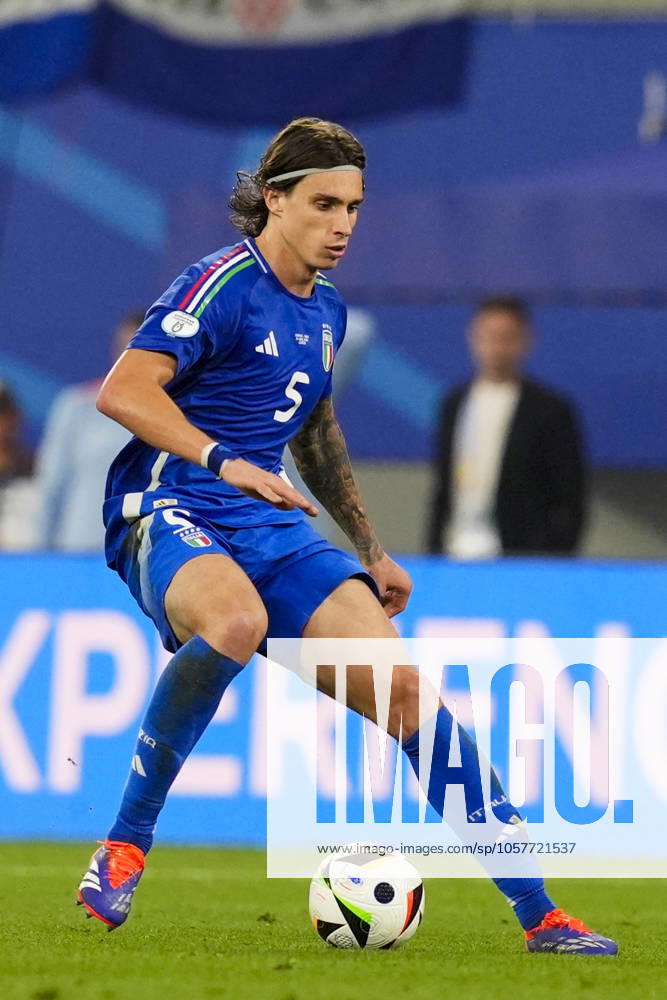 Italys Riccardo Calafiori during the Euro 2024 soccer match between Croatia and Italy at the Leipzig stadium, Lipsia, Germany - Monday 24, June , 2024. - Soccer .