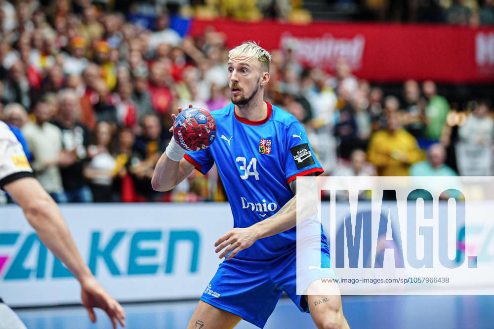 Dominik Solak (Tschechien, 34) DEN, Deutschland vs. Tschechien, Handball, IHF Weltmeisterschaft 2025, Gruppe A, Spieltag 3, 19.01.2025 DEN, Deutschland vs. Tschechien, Handball, IHF Weltmeisterschaft 2025, Gruppe A, Spieltag 3, 19.01.2025 Herning