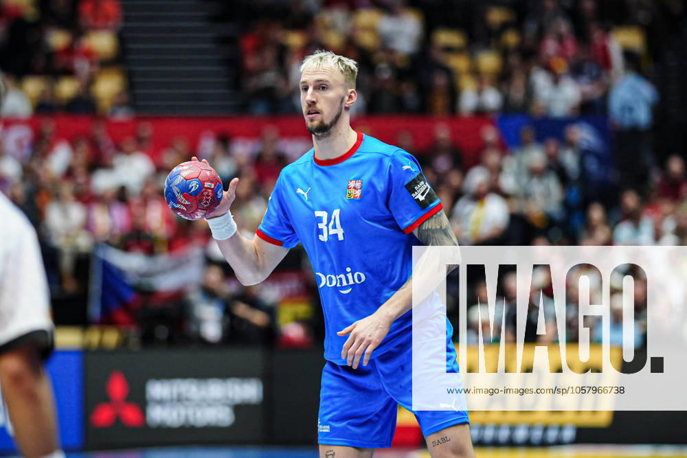 Dominik Solak (Tschechien, 34) DEN, Deutschland vs. Tschechien, Handball, IHF Weltmeisterschaft 2025, Gruppe A, Spieltag 3, 19.01.2025 DEN, Deutschland vs. Tschechien, Handball, IHF Weltmeisterschaft 2025, Gruppe A, Spieltag 3, 19.01.2025 Herning