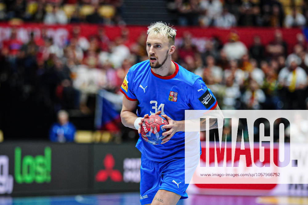 Dominik Solak (Tschechien, 34) DEN, Deutschland vs. Tschechien, Handball, IHF Weltmeisterschaft 2025, Gruppe A, Spieltag 3, 19.01.2025 DEN, Deutschland vs. Tschechien, Handball, IHF Weltmeisterschaft 2025, Gruppe A, Spieltag 3, 19.01.2025 Herning