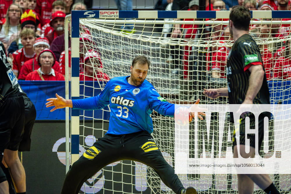 Handball Herning 19.01.2025 IHF Handball World Championship, WM, Weltmeisterschaft Hauptrunde Dänemark (DAN) - Deutschland (GER) Andreas Wolff (Deutschland, TW, No.33)