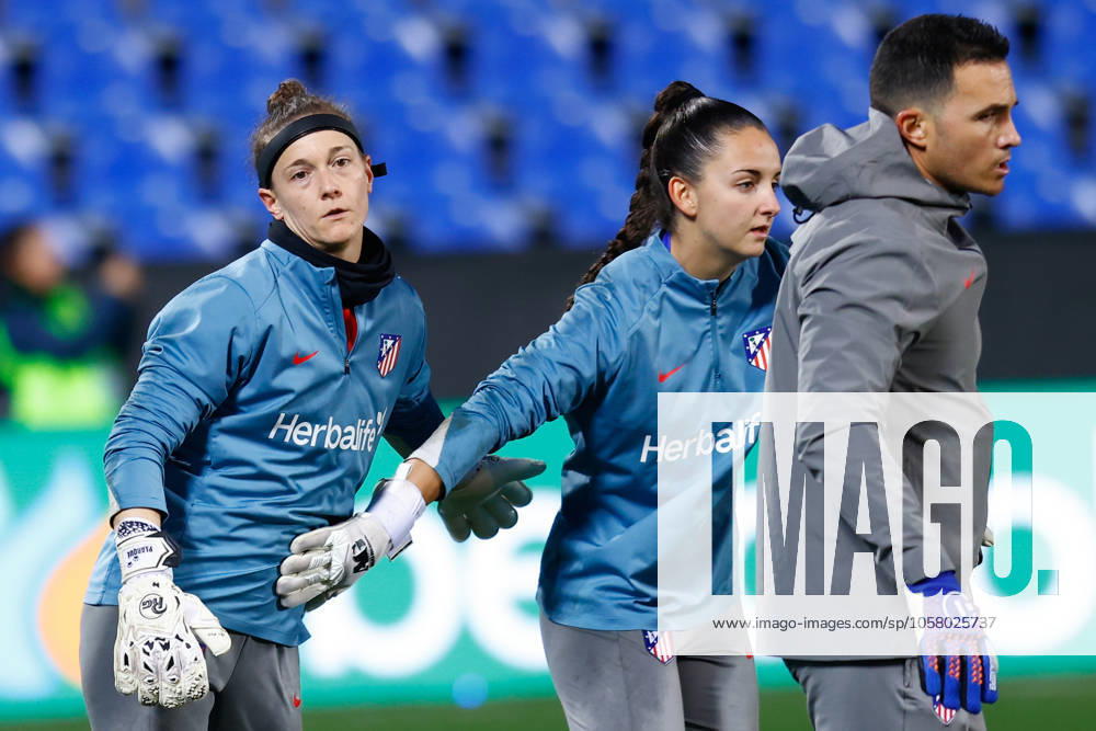 Patricia Larque of Atletico Madrid warms up during Spanish Super Cup 25, Supercopa de Espana, women football match played between FC Barcelona, Barca and Atletico de Madrid at Butarque stadium on January 22, 2025, in Leganes, Madrid, Spain. Leganes SPAIN - ZUMAa181 20250122_zaa_a181_013
