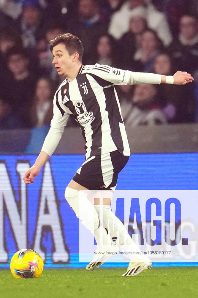 Francisco Conceição of JUVENTUS FC during the Serie A match between SSC Napoli and Juventus FC at Stadio Diego Armando Maradona on January 25, 2025 in Naples, Italy