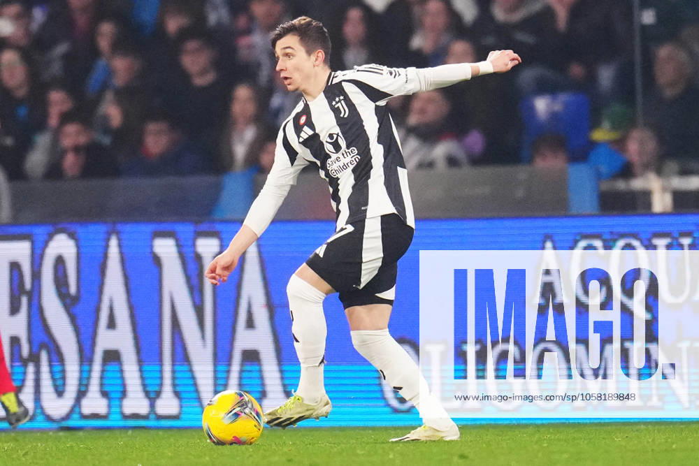 Francisco Conceição of JUVENTUS FC during the Serie A match between SSC Napoli and Juventus FC at Stadio Diego Armando Maradona on January 25, 2025 in Naples, Italy