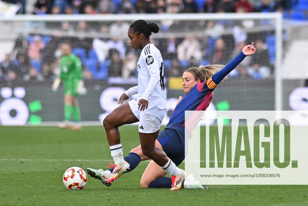 18 LINDA CAICEDO and 11 ALEXIA PUTELLAS during Spanish Super Cup 25, Supercopa de Espana, women football match played between FC Barcelona, Barca and Real Madrid fem at Butarque stadium on January 26, 2025, in Leganes, Madrid, Spain. Getafe Spain - ZUMAc312 20250126_zsp_c312_102