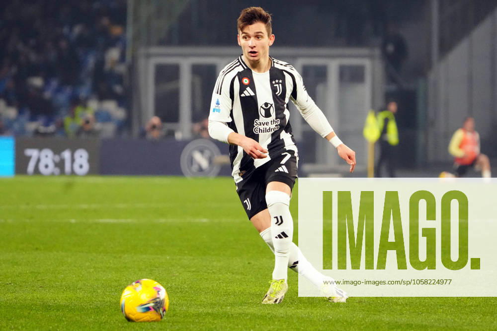 Francisco Conceição of JUVENTUS FC during the Serie A match between SSC Napoli and Juventus FC at Stadio Diego Armando Maradona on January 25, 2025 in Naples, Italy