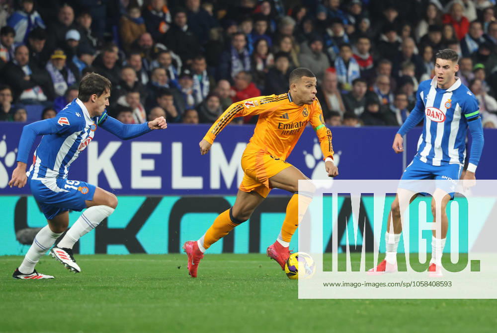 RCD Espanyol de Barcelona v Real Madrid CF - La Liga EA Sports Kylian Mbappe plays during the match between RCD Espanyol and Real Madrid CF, corresponding to week 22 of LaLiga EA Sports, at the RCDE Stadium in Barcelona, Spain, on February 1, 2025. Barcelona Barcelona Spain